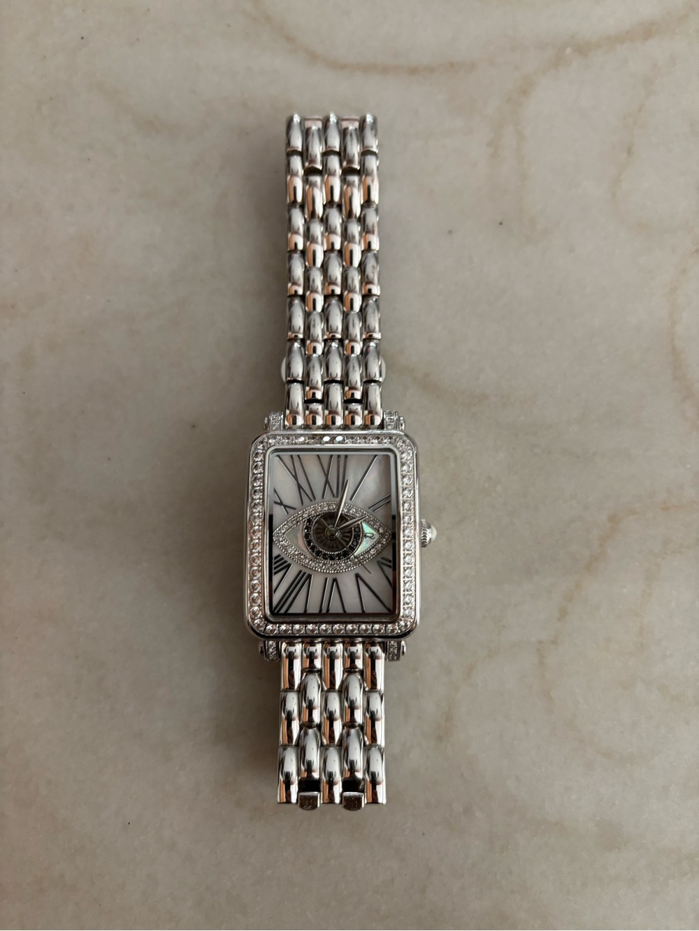 Rarities Carol Brodie Mother of Pearl Evil Eye Watch - Picture 2 of 6